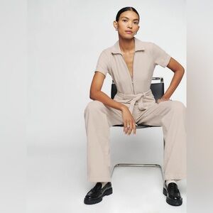 NWT Reformation Cassidy Jumpsuit - Cement - Size 4